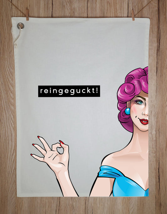 Geschirrtuch reingeguckt!