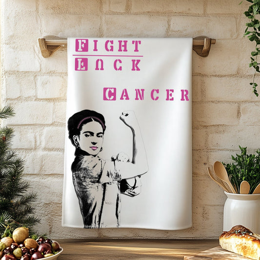 Geschirrtuch Fight & Fuck Cancer